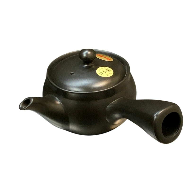 常滑焼帯アミ急須 黒360ml棚カット
