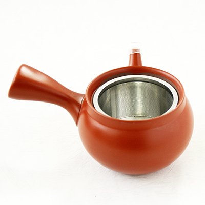 常滑焼 ステンレスフィルター付 朱泥 急須 360ml