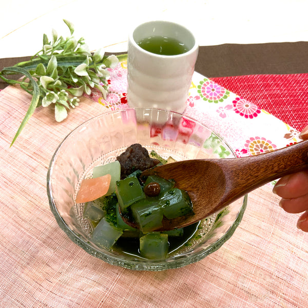 しゅんぽうカフェでも大人気！夏季限定菓子「抹茶あんみつ」いかがでしょうか