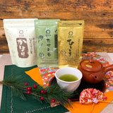 特別価格！贈答箱入！緑茶・ほうじ茶・抹茶入玄米茶「三種のおすすめ茶葉セット」※ネコポス便不可