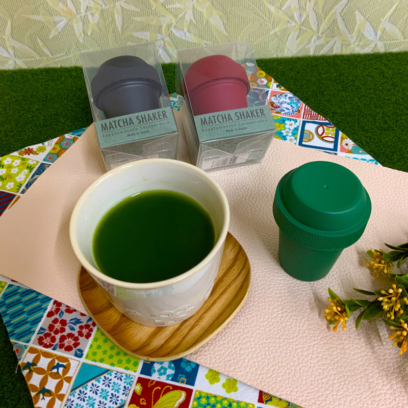 【鹿児島産】オーガニック抹茶＆「加賀山中塗」抹茶シェイカーセット