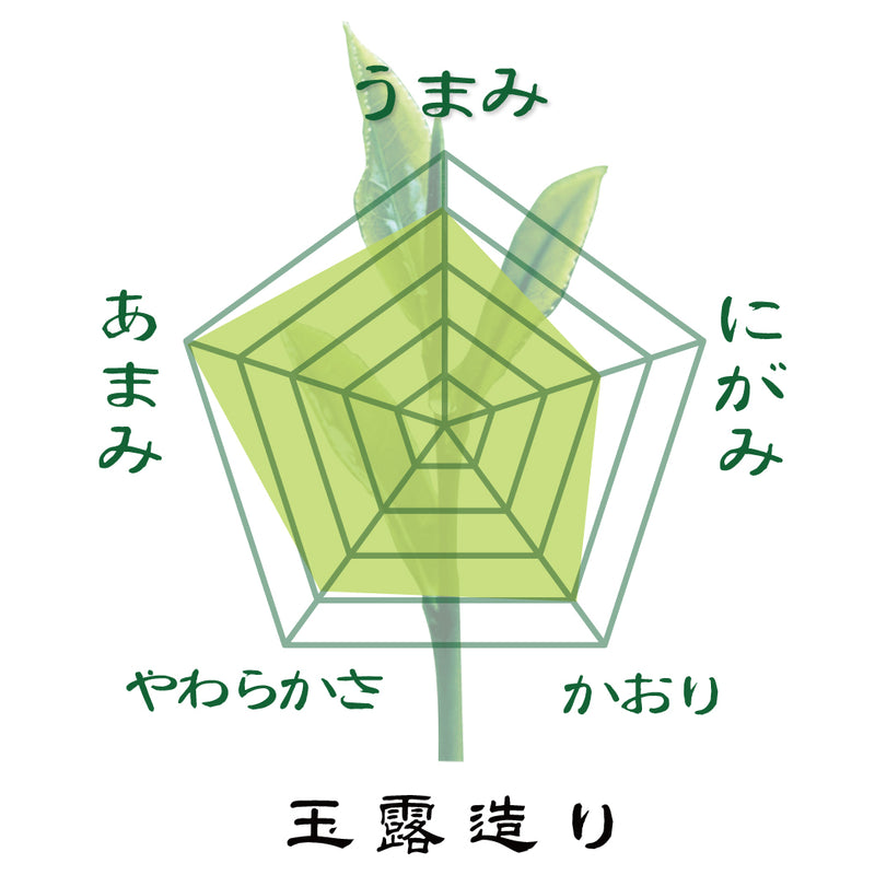 [Made in Kagoshima Prefecture Radish and Chiran] Covered Green Tea Gyokuro 80g / Covered Green Tea Yutaka Midori 80g Set 