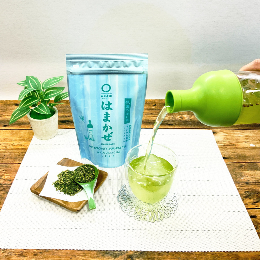 【静岡森産】 水出し茶「はまかぜ」160g詰＆水出しフィルターインボトルセット