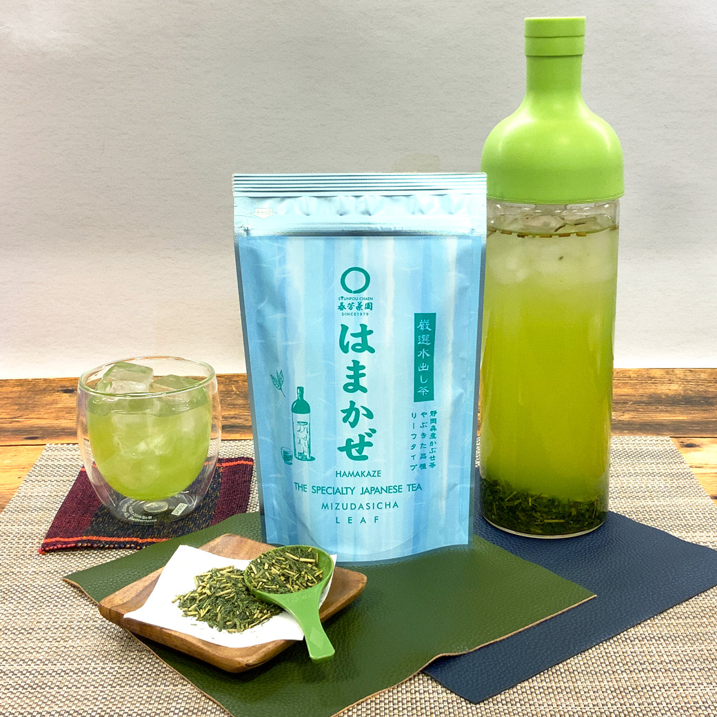 ギフト用贈答箱入　【静岡森産】 水出し緑茶「はまかぜ」160g詰＆水出しフィルターインボトルセット