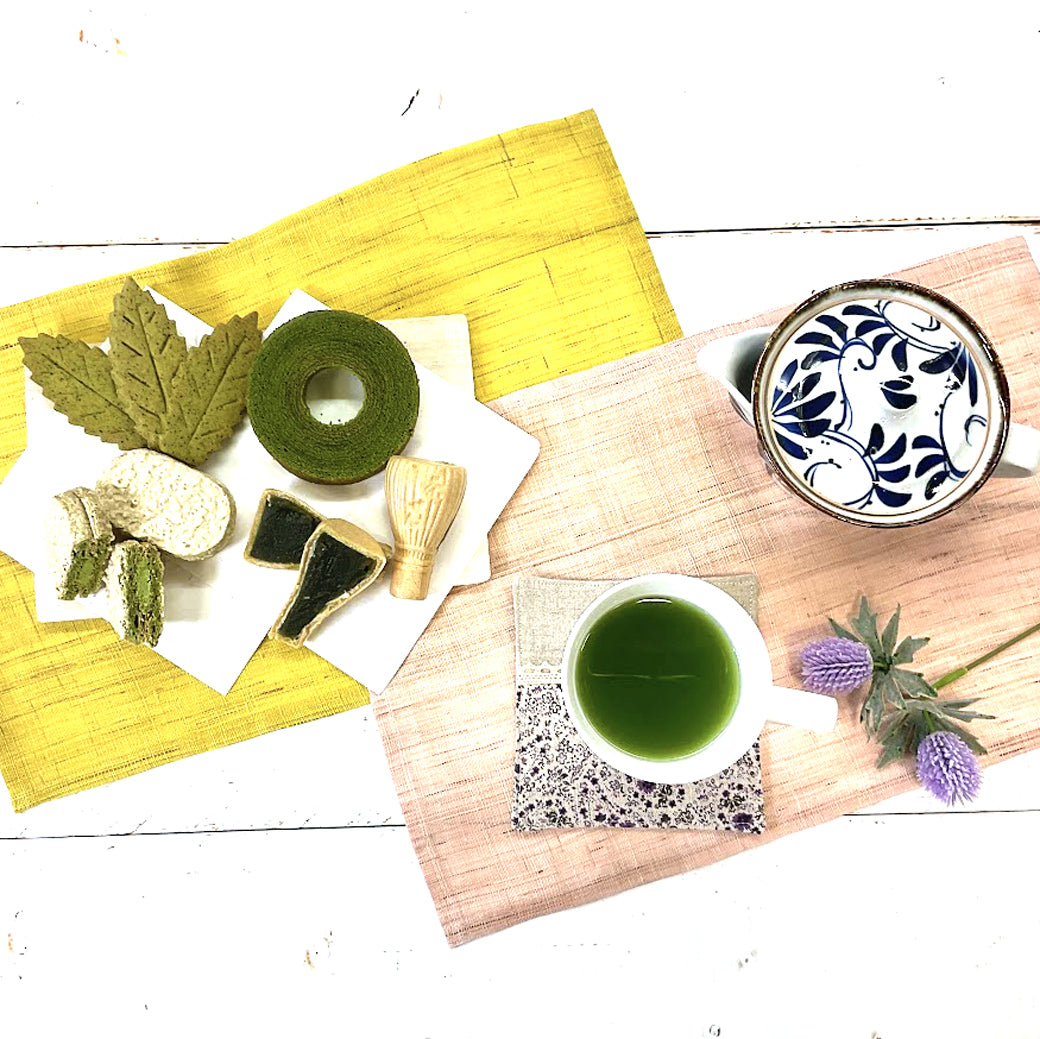 2 major production areas 3 varieties green tea drinking set / 